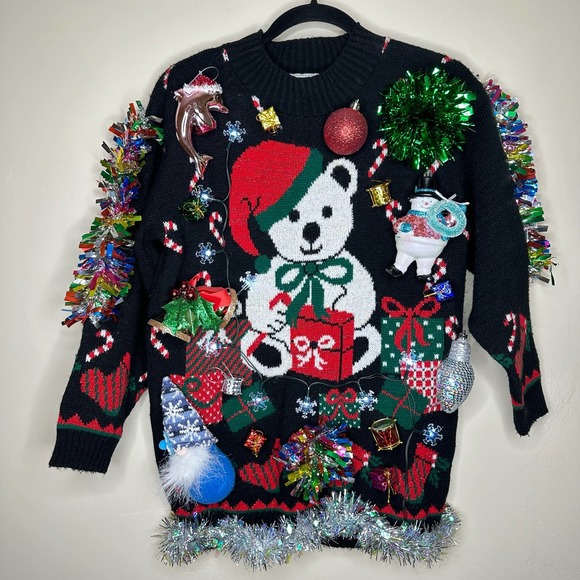 Ugly Christmas Sweater Sweaters Ugly Christmas Sweater Teddy Bear